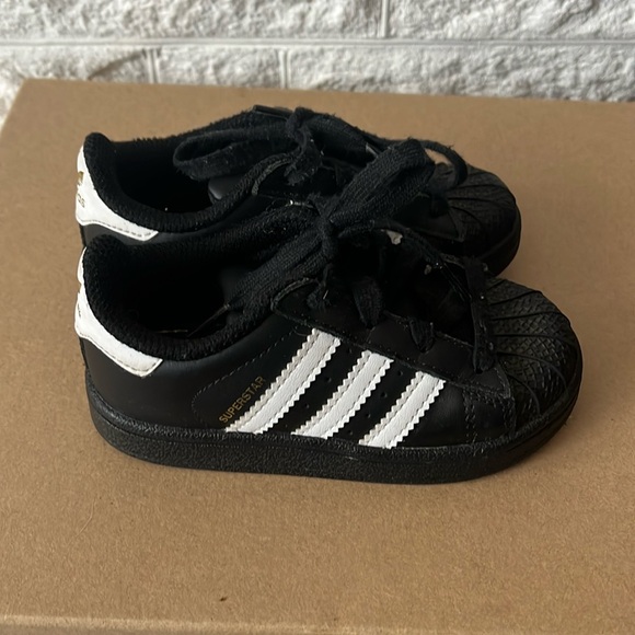 adidas Other - Kids Adidas black and white stripe superstar sneakers size 7k